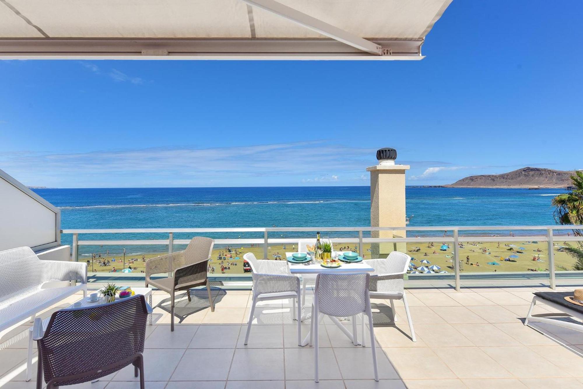 לאס פאלמס דה גראן קנאריה Apartment Over The Sea Las Canteras Mc מראה חיצוני תמונה